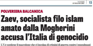 Italian Media: Brussels supports Zaev who lost elections and has ties to Islamic Radicals