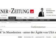 Austrian Paper: US and EU Behind Macedonian coup